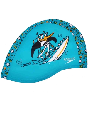Speedo Junior Polyester Swim Cap - Printed Penguin